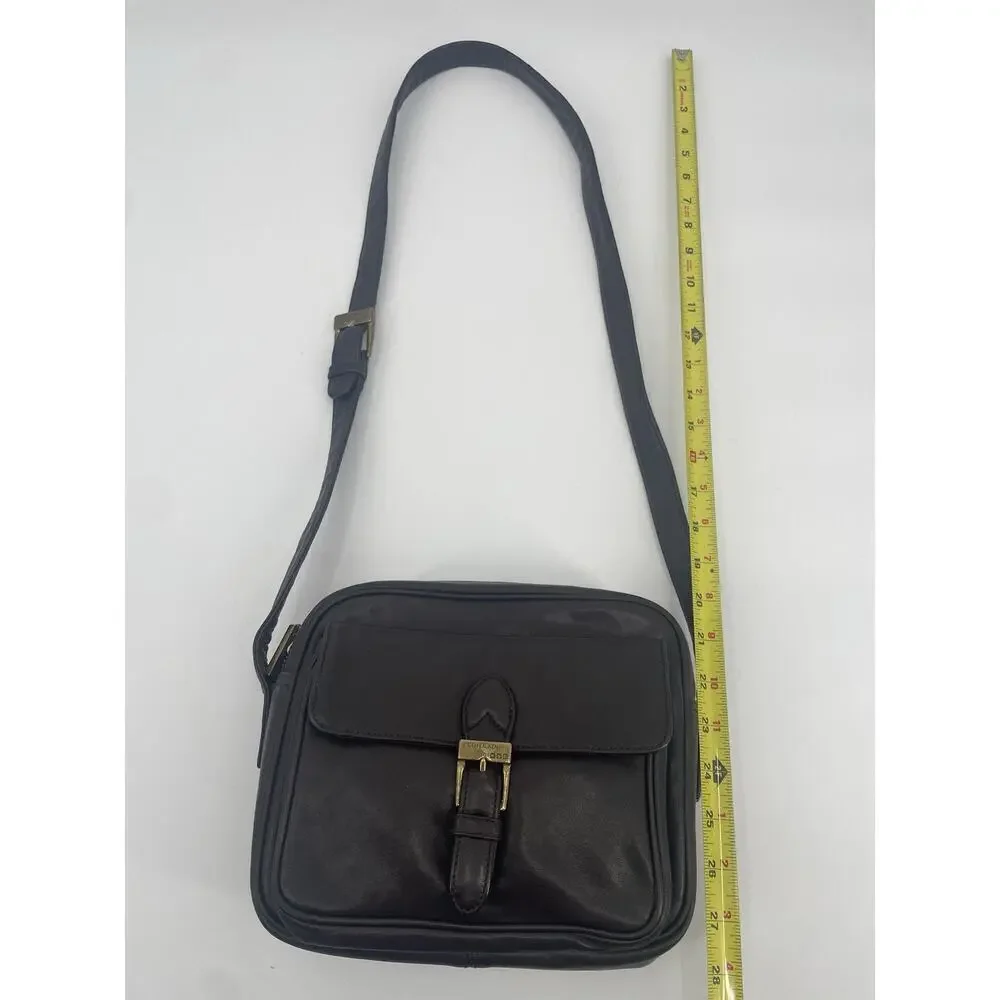 Vintage Ralph Lauren Collection Brown Leather Camera Shoulder Bag Crossbody 90s - Picture 5 of 13